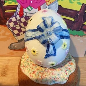 Vintage Lefton Egg Trinket Box | Hand painted Japan